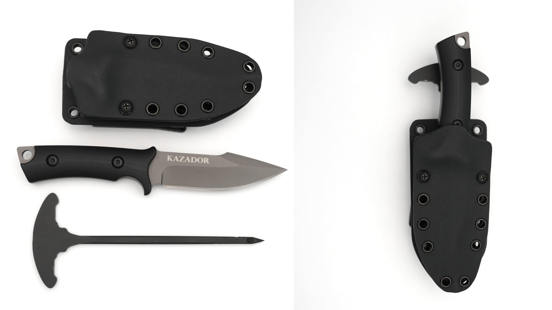 Police Fixed Blade with Kydex Sheath